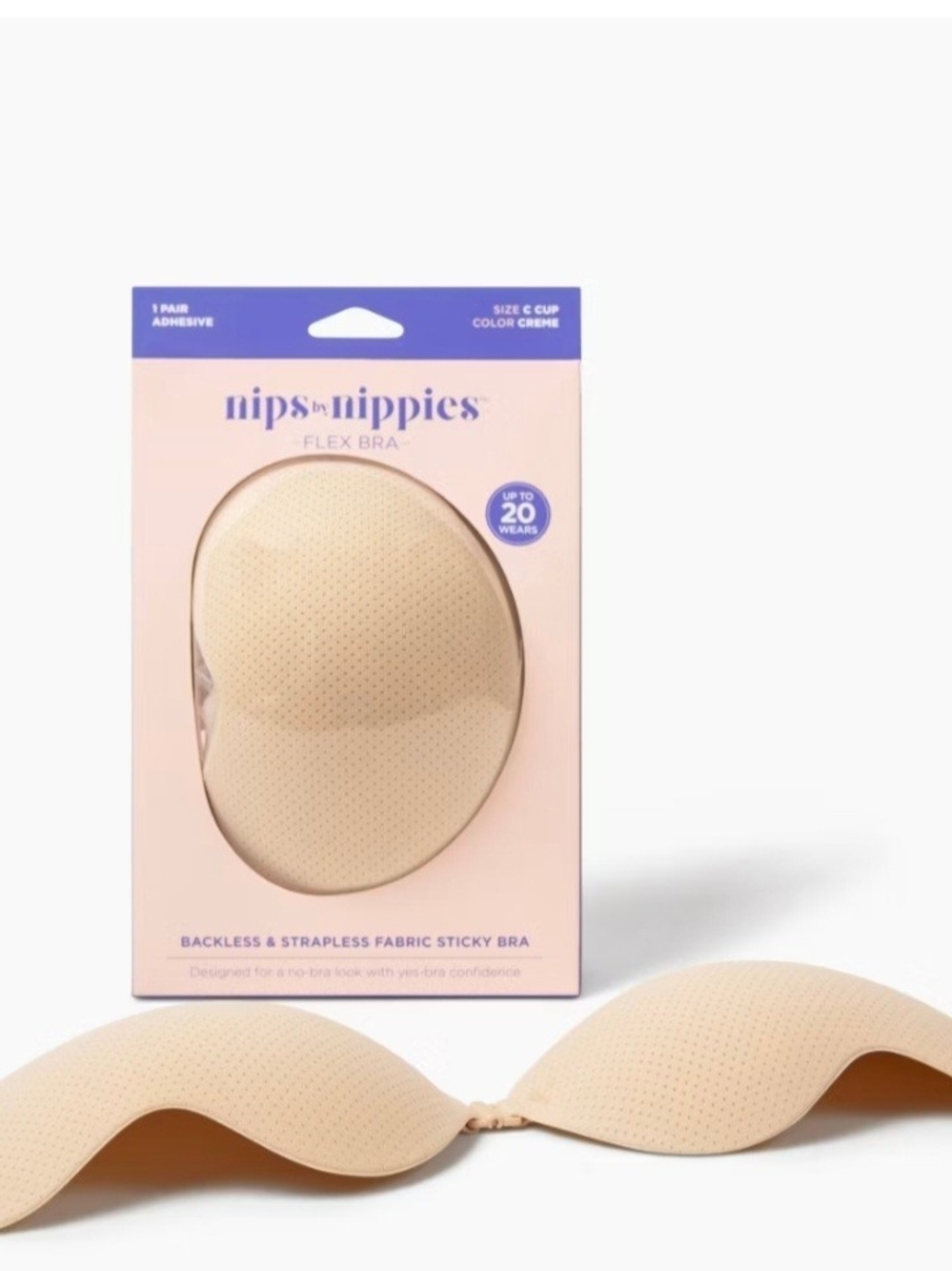 Flex Bra Sticky Backless Strapless Bra - Cream